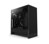 NZXT H5 Flow Midi Tower Noir - Boîtier PC ATX/microATX/Mini-ITX, 2x120mm, USB 3.2 Gen 1/2, Support radiateur 360mm, SGCC/Verre trempé