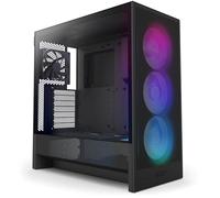NZXT H5 Flow RGB - Boîtier de PC Gaming Compact Moyen Tour ATX - Flux d'air élevé - F360 RGBCore (CV) Inclus - Support de radiateur Avant 360 mm - Noir