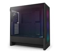 NZXT Boîtier PC H5 FLOW moyen tour Noir RGB, panneau latéral verre trempé