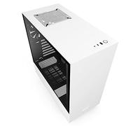Nzxt H510 - Boîtier PC Gaming ATX Moyenne Tour Compact - Port I/O USB Type-C en Façade - Panneau latéral en Verre Trempé - Compatible Refroidissement Liquide - Noir/Blanc