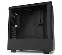 NZXT H510 - Boîtier PC Gaming ATX Moyenne Tour Compact - Port I/O USB Type-C en Façade - Panneau latéral en Verre Trempé - Compatible Refroidissement Liquide - Noir