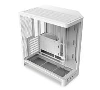 NZXT H6 - Boîtier PC Compact Double Chambre ATX - Blanc | Boîtier ATX double chambre jusqu'à 10 ventilateurs 120mm et radiateurs 360mm, avec compatibilité carte mère back-connect.