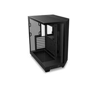 NZXT Boîtier PC H6 Flow – Moyen tour, double chambre, panneau latéral et avant en verre trempé, Noir