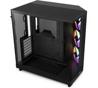 NZXT H6 Flow RGB | CC-H61FB-R1 | Boîtier Moyen-Tour Compact Double Chambre Airflow | Comprend 3 Ventilateurs 120 mm RGB | Panneau