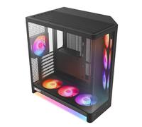 NZXT H6 RGB+ - Boîtier PC Compact Double Chambre ATX - Noir | Boîtier ATX double chambre, ventilateurs RGB préinstallés et Control Hub Lite. Éclairage synchronisé via CAM d'emblée.