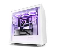 NZXT H7 - CM-H71BW-01 - Boîtier PC Gaming Moyenne Tour ATX - Port I/O USB Type-C en Façade - Panneau Latéral à Dégagement Rapide - Montage Vertical du Processeur Graphique (GPU) - Blanc