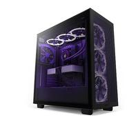 NZXT H7 Flow - CM-H71FB-01 - Boîtier PC Gaming Moyenne Tour ATX - Port I/O USB Type-C en Façade - Panneau Latéral à Dégagement Rapide - Montage Vertical du Processeur Graphique (GPU) - Noir