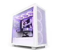 NZXT H series H7 Flow - Tour - ATX étendu - panneau latéral fenêtré (verre trempé) - pas d'alimentation - blanc mat - USB/Audio G