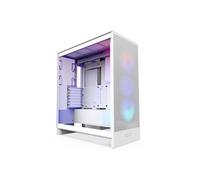 NZXT Boîtier PC ATX H7 Flow RGB – Ventilateur RGB 360 mm inclus, gestion des câbles – Blanc