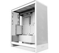 NZXT H7 Flow RGB | Tour moyenne ATX circ. d’air ventilateurs RGB | Ventilateurs inf. refroidissement direct carte graphique | Ventilateur RGB struct. unique 360 mm incl. | Gestion des câbles | Blanc