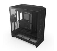 NZXT H9 Flow (2025) - Grand boîtier PC ATX Mid-Tower à Double Chambre pour Flux d'air - Inclut 3 Ventilateurs de 140 mm et 1 Ventilateur de 120 mm - Support de radiateur de 420 mm - Noir