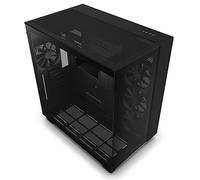 NZXT H9 Flow Noir - CM-H91FB-01 - Boîtier Gaming Moyen-Tour ATX Double Chambre - Panneau supérieur perforé pour Airflow élevé - Avant et latéral en Verre trempé - Compatible radiateur 360 mm