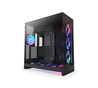 NZXT H9 Flow RGB+ Noir - Boîtier PC Midi Tower ATX/EATX, Mesh/Verre trempé, Vent. 1x120mm, USB 3.2 Gen 1/Gen 2x2, Radiateurs 420/360/120 mm, Ref CM-H92FB-P1