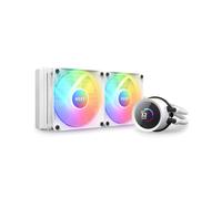 NZXT Kraken 240 RGB - Refroidisseur liquide AIO pour processeur, radiateur 275mm, 2x120mm ventilateurs, 500-1800 RPM, sockets LGA1700/AM5, blanc