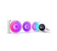 NZXT Refroidisseur AIO Kraken Elite 420 RGB 2025 – 420mm, Ventilateur F420 RGB, LCD IPS 2,72 – Blanc