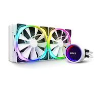 NZXT Kraken X63 RGB 280mm - RL-KRX63-RW - AIO RGB CPU Liquid Cooler - Rotating Infinity Mirror Design - Powered By CAM V4 - RGB Connector - Aer RGB V2 140mm Radiator Fans (2 Included) - White