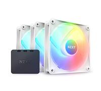 NZXT Lot de 3 ventilateurs RVB F120 RGB Core - 3 ventilateurs RVB de 120 mm avec contrôleur RVB - 8 LED adressables individuellement - Lames semi-translucides - Haute pression statique et flux d'air -
