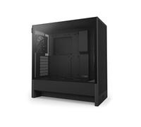 NZXT Boîtier moyen-tour compact ATX H5 Flow CC-H52FB-01 – Panneau latéral en verre trempé Noir
