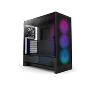 NZXT Boîtier PC H5 FLOW moyen tour Noir RGB, panneau latéral verre trempé