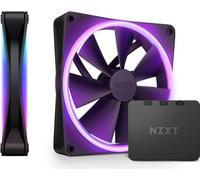 NZXT F140 RGB Duo - RF-D14DF-B1-2 ventilateurs RGB double LED de 140 mm - 20 LED configurables individuellement - Airflow et pression statique équilibrées - Pack double - Noir
