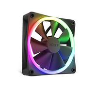 NZXT Ventilateurs RVB F120 - RF-R12TF-B1 - Personnalisation avancée de l'éclairage RVB - Refroidissement silencieux - Triple ventilateur (RGB et contrôleur inclus) - Ventilateur de 120 mm - Noir
