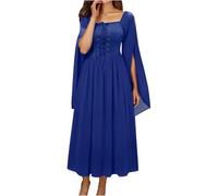 NZYIHAO Costume d'Halloween pour femme - Vêtements gothiques sorcière vampire viking à manches longues - Costume Renaissance conte de fées - Grandes tailles - Robe médiévale - Tenue festive - Robe