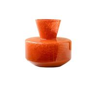 Nzzkoides Vase Domestique Simple, Vase en Verre Créatif, Décoratif pour Fleurs Fraîches Et Verdure, Fleurs Séchées, Orange/Vert, Lisse(Size:22 * 22 * 20CM,Color:Orange A1)