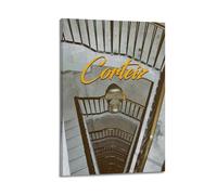 nzzmy Corteiz Poster de cage d'escalier vintage - Décoration de chambre à coucher - Affiches sur toile pour chambre à coucher - 30 x 45 cm - Style cadre