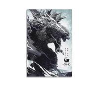 nzzmy Godzilla Poster vintage - Décoration de chambre à coucher - Impression sur toile pour chambre à coucher - 30 x 45 cm - Style sans cadre