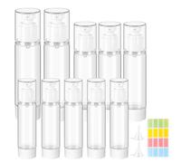 NZZVNZ 10Pcs Airless Flacon Pompe Vide, 30ml/50ml/100ml Rechargeables Distributeurs de Crème Airless, Petit Flacons à Pompe sans Air pour Cosmétiques Crèmes, avec 2 Entonnoirs 1 Autocollant