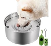 NZZVNZ Gamelle pour Chien 3L Gamelle Eau Chien Anti Eclaboussure Inoxydable