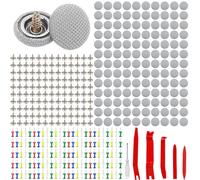 NZZVNZ Lot de 130 Rivets de Réparation pour Ciel de Toit de Voiture, Bouton d'outils de Toit de Voiture Décoration Voiture Fixation avec 1 Mètre Ruban, 1 Tournevis et un kit de Démontage