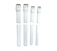 NZZXTO Replacement Leather Watch Band for Skagen Bering Unisex Watches with Screw (18mm White