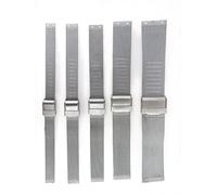 NZZXTO Replacement Stainless Steel Watch Band for Skagen Bering Unisex Watches with Screw，Fits More Sizes （18mm Silver Hole pitch 9mm