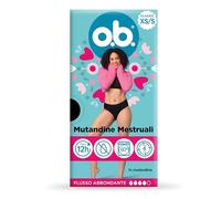 o.b. Culotte menstruelle classique XS/S, culottes absorbantes pour flux moyen et abondant portables jusqu'à 12 heures, culottes menstruelles pour femme lavables et réutilisables, 1 lot de 1 pièce