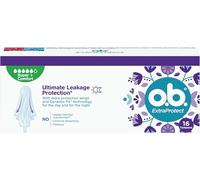 o.b. ExtraProtect Super Plus, tampons pour les jours menstruels très abondants avec technologie Dynamic Fit et ailes de protection supplémentaires pour une protection ultime l contre les fuites (lot