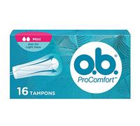 o.b. Mini tampons ProComfort® avec technologie Dynamic Fit™ et surface SilkTouch pour une insertion facile, confort ultime* et protection fiable, 16 pièces par paquet