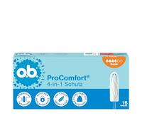 o.b. ProComfort Lot de 6 paquets de 16 tampons de protection super 4 en 1 avec pointe extra douce pour une insertion facile et jusqu'à 100% de protection contre les fuites, idéal pour le sport et la
