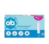 o.b. ProComfort Mini 4 en 1 Lot de 6 paquets de 16 tampons de protection avec pointe extra douce pour une insertion facile et jusqu'à 100% de protection contre les fuites Idéal pour le sport et la