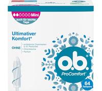 o.b. ProComfort Mini Tampons pour les jours légers à moyens avec technologie Dynamic Fit et surface SilkTouch pour un confort ultime et une protection fiable (1 x 64 pièces)