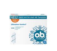 o.b. ProComfort Plus Lot de 54 tampons pour les journées fortes, surface SilkTouch et technologie Dynamic Fit pour plus de confort et de protection fiable pendant les règles