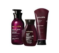 O Boticário Nativa Spa Black Prune Coffret Cadeau Soins de la Peau avec 3 Produits Hydratants pour le Corps 400 ml, Huile Corps Parfumée 200 ml et Gel Douche et Bain 200 g