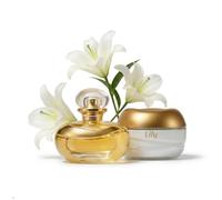 O Boticário Lily Coffret cadeau avec 2 produits Lily Crème pour le corps parfumée, satin 250 g et eau de parfum Lily, eau de parfum 75 ml