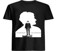 O Captain My Captain 84 Cotton Short Sleeve T Shirt for Men Black S