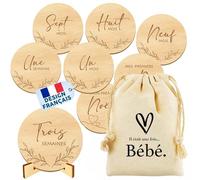 O³ Carte Étape Bébé Bois - 30 Moments et Première Fois à Immortaliser