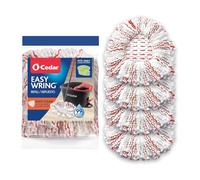 O-Cedar EasyWring Lot de 4 têtes à Balai en Microfibre pour Un Nettoyage en Profondeur, 40% de Puissance de Nettoyage en Plus, compatibles avec Le système O-Cedar EasyWring Spin Mop & Bucket