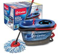 O-Cedar - EasyWring RinseClean Spin Mop & Bucket- Système de Nettoyage pour sols en Microfibre - Gris.