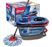 O-Cedar - EasyWring RinseClean Spin Mop & Bucket- Système de Nettoyage pour sols en Microfibre - Gris.