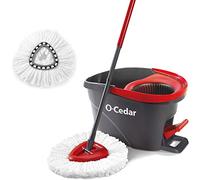 O-Cedar EasyWring System Serpillère rotative Rouge/Gris avec 1 Recharge supplémentaire