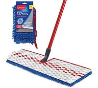 O-Cedar Hartholz Floor 'N More Balai à Franges 3 Actions avec 1 Recharge supplémentaire, serpillère en Microfibre avec 3 poignées, Utilisation Humide ou sèche